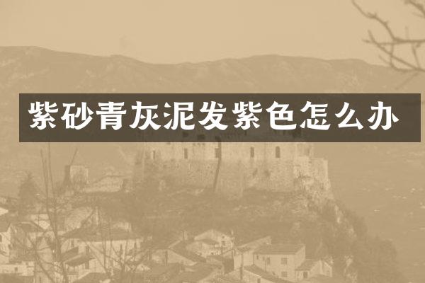 紫砂青灰泥发紫色怎么办