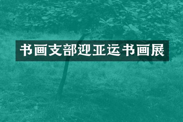 书画支部迎亚运书画展