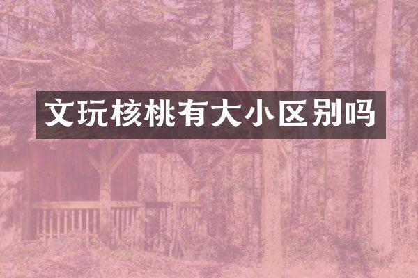文玩核桃有大小区别吗