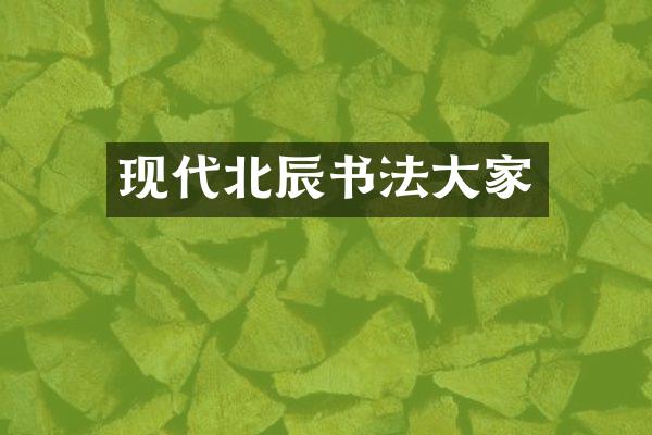 现代北辰书法大家