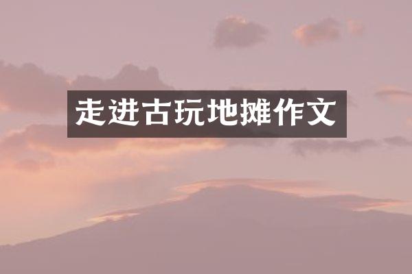 走进古玩地摊作文
