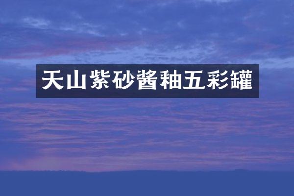 天山紫砂酱釉五彩罐
