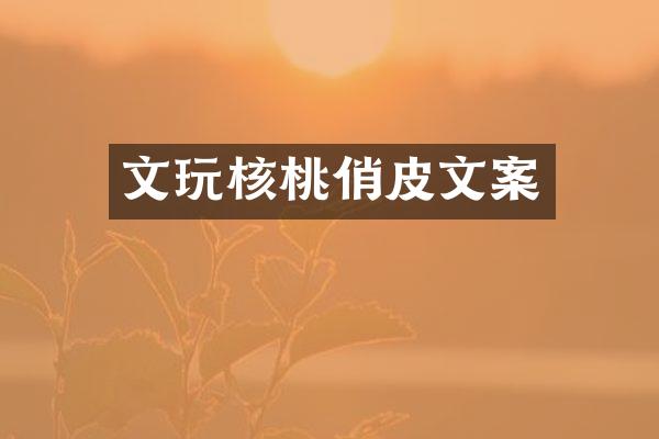 文玩核桃俏皮文案