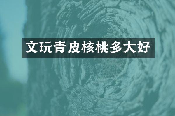 文玩青皮核桃多大好