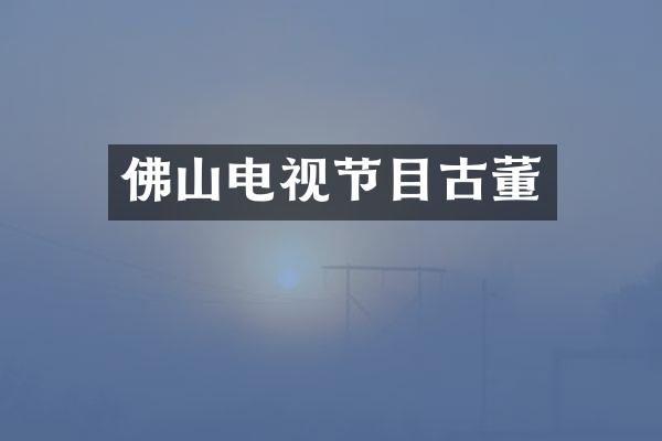 佛山电视节目古董