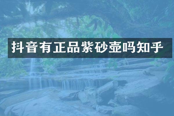 抖音有正品紫砂壶吗知乎