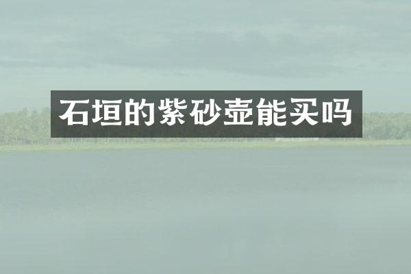 石垣的紫砂壶能买吗