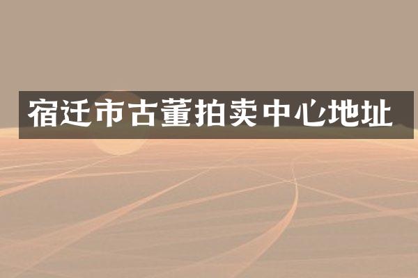 宿迁市古董拍卖中心地址