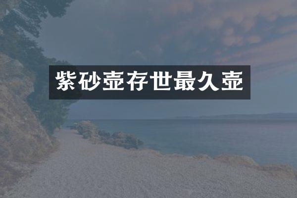 紫砂壶存世最久壶