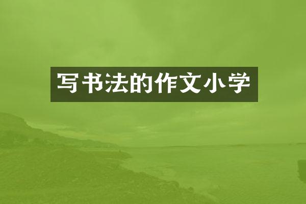 写书法的作文小学
