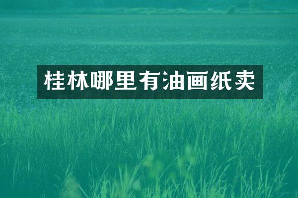 桂林哪里有油画纸卖