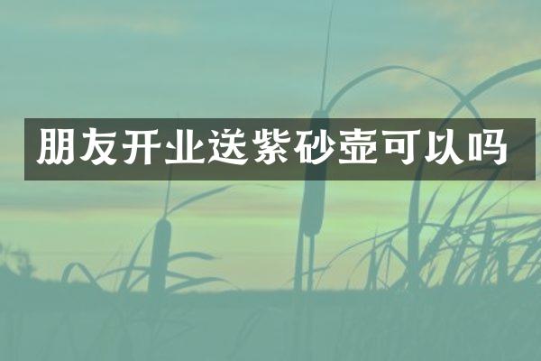 朋友开业送紫砂壶可以吗