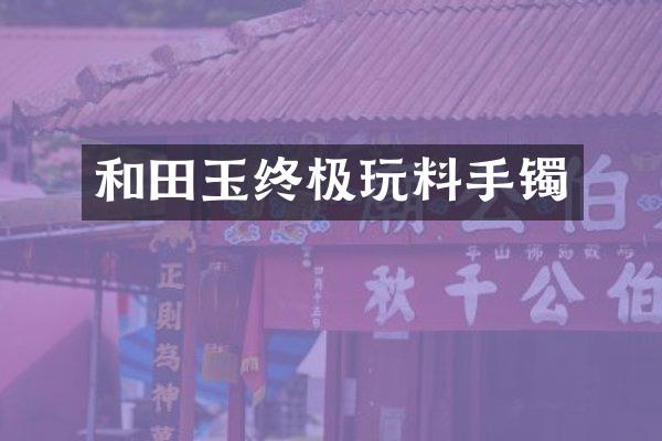 和田玉终极玩料手镯