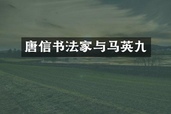 唐信书法家与马英九