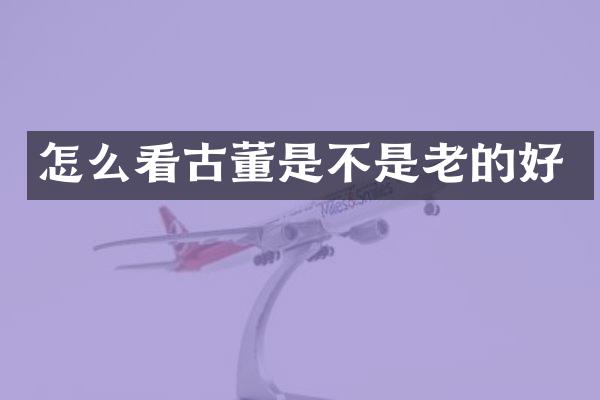 怎么看古董是不是老的好