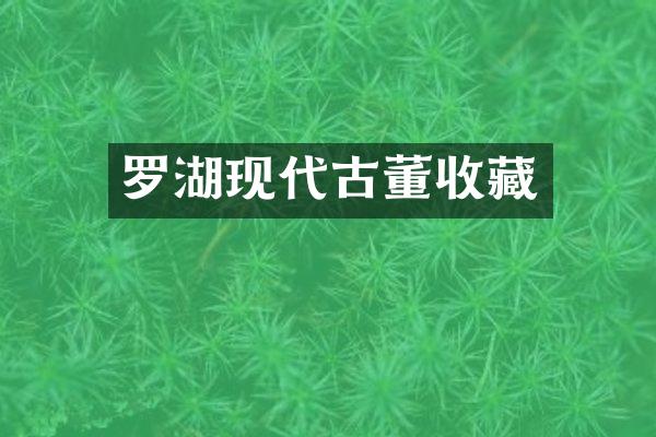 罗湖现代古董收藏