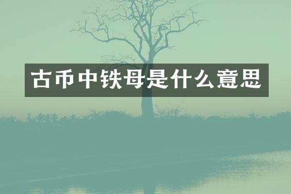古币中铁母是什么意思