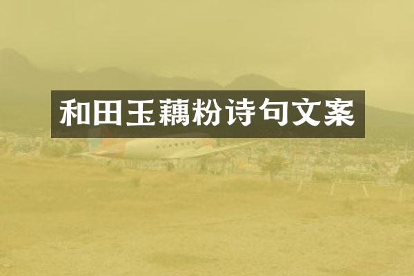 和田玉藕粉诗句文案