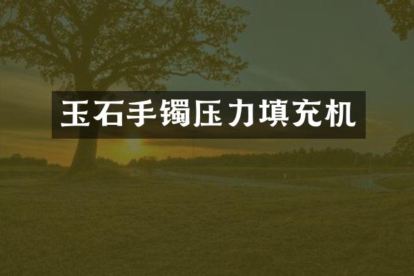 玉石手镯压力填充机