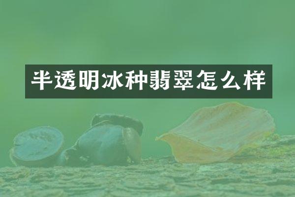 半透明冰种翡翠怎么样