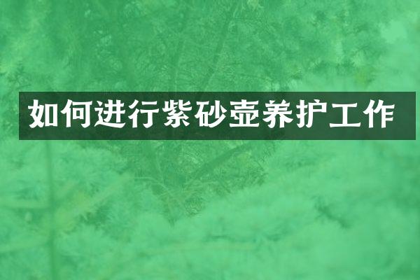 如何进行紫砂壶养护工作