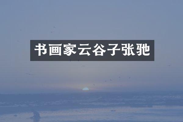 书画家云谷子张驰