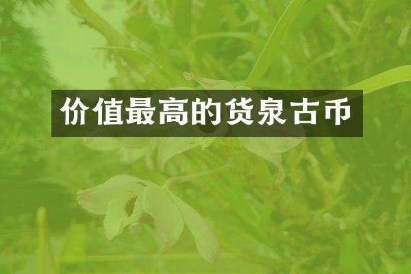 价值最高的货泉古币