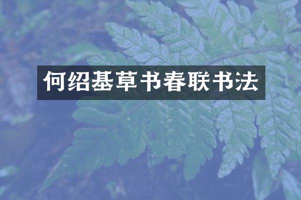 何绍基草书春联书法