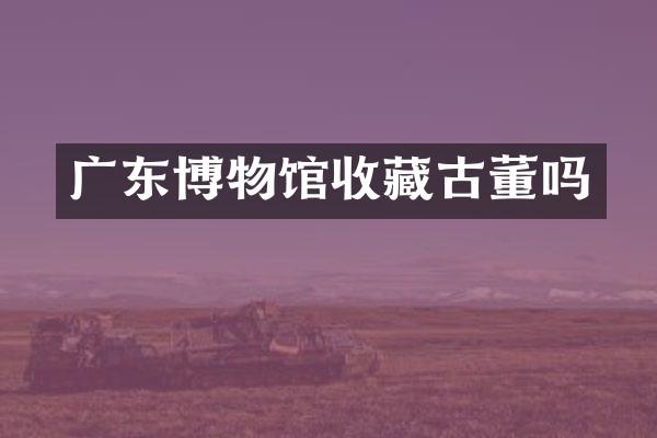 广东博物馆收藏古董吗