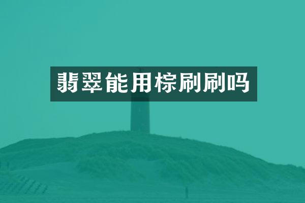 翡翠能用棕刷刷吗