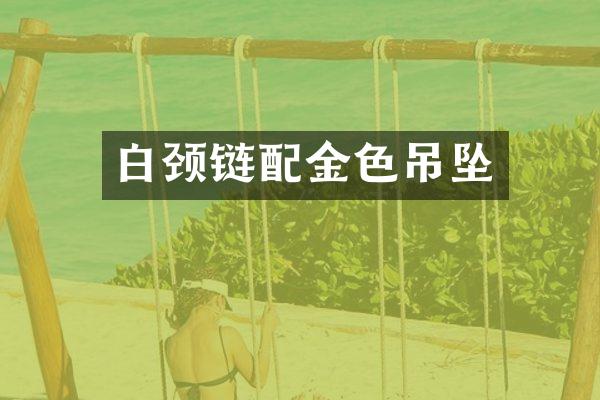 白颈链配金色吊坠