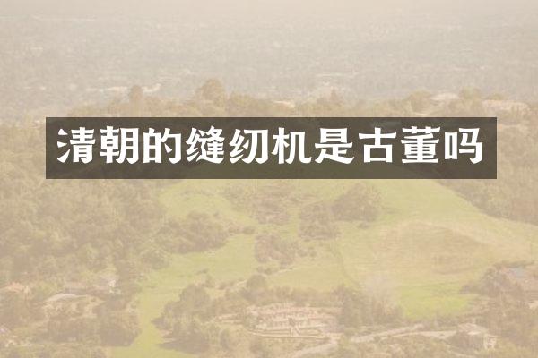 清朝的缝纫机是古董吗