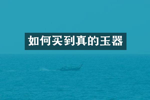 如何买到真的玉器