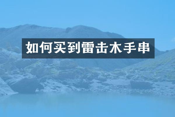 如何买到雷击木手串