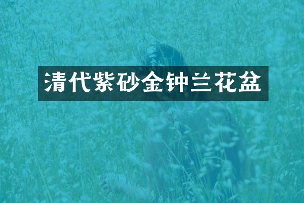 清代紫砂金钟兰花盆