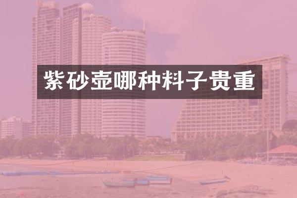 紫砂壶哪种料子贵重