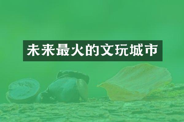 未来最火的文玩城市