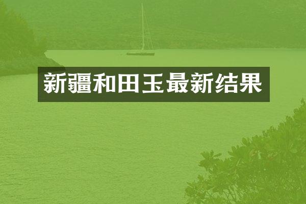新疆和田玉最新结果