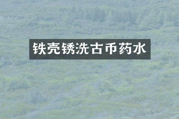 铁壳锈洗古币药水