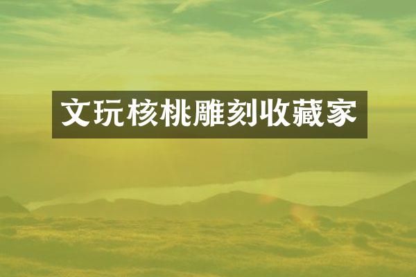 文玩核桃雕刻收藏家