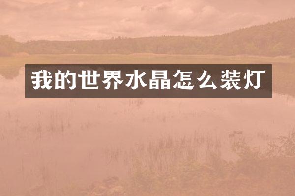 我的世界水晶怎么装灯