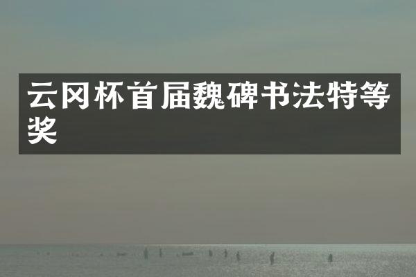 云冈杯首届魏碑书法特等奖