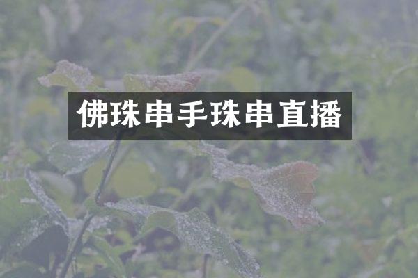 佛珠串手珠串直播