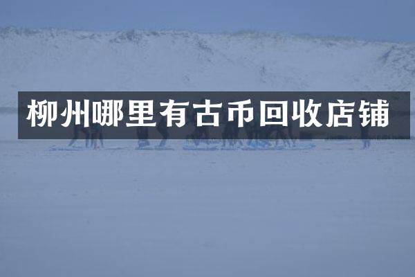 柳州哪里有古币回收店铺