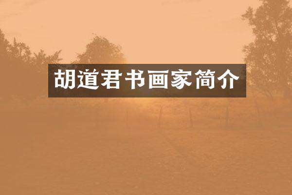 胡道君书画家简介