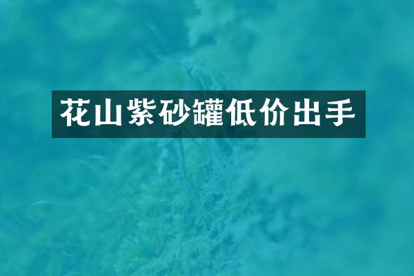 花山紫砂罐低价出手