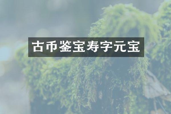 古币鉴宝寿字元宝
