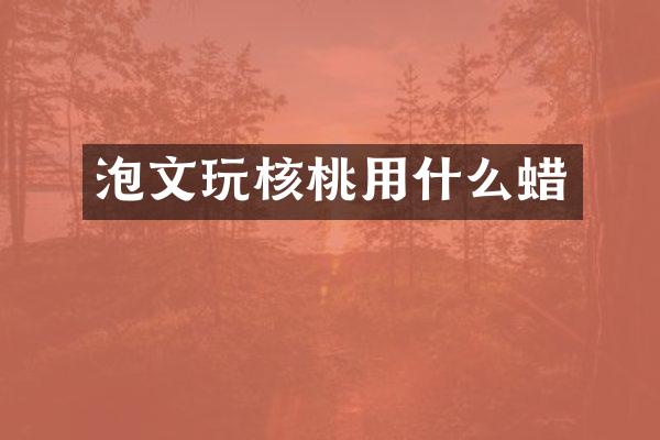 泡文玩核桃用什么蜡