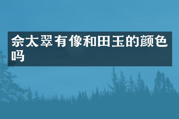 佘太翠有像和田玉的颜色吗