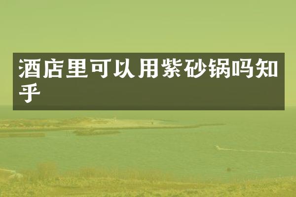 酒店里可以用紫砂锅吗知乎